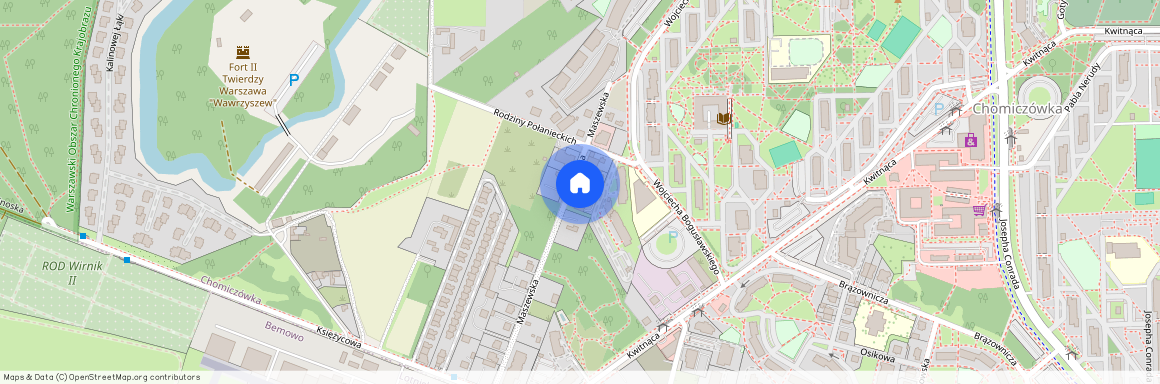 ul. Maszewska 20, Chomiczówka, Bielany, Warszawa, mazowieckie