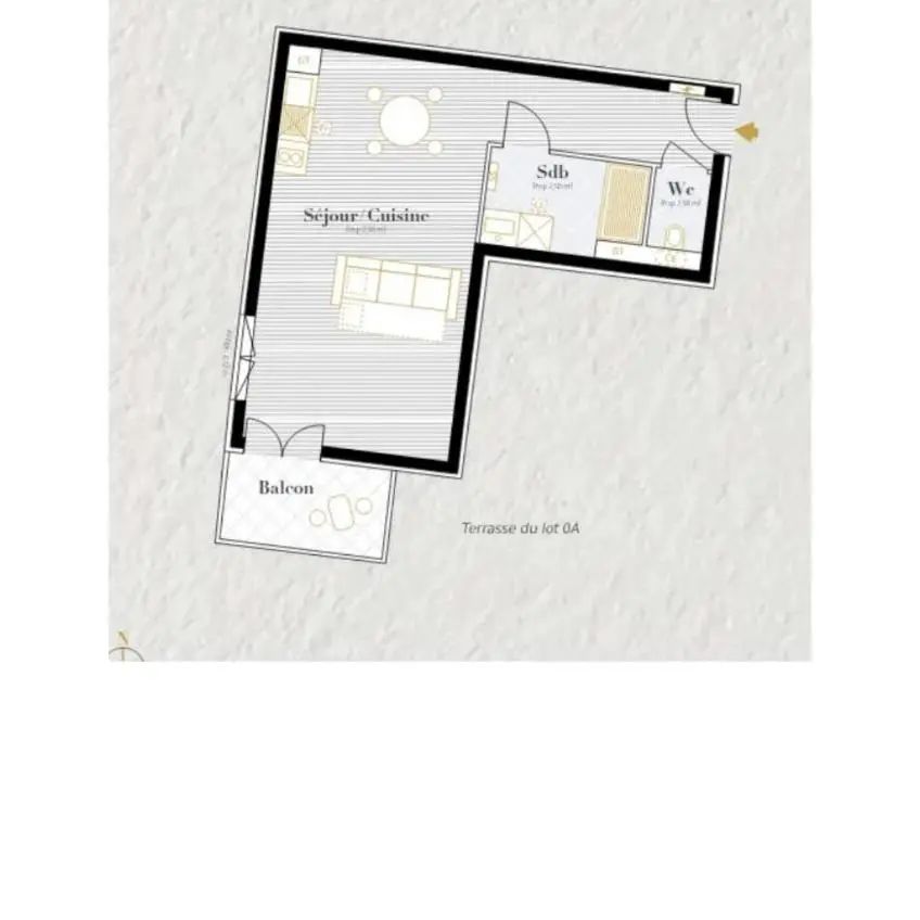 Appartement à louer 1 pièce 35.75m² - Photo 2