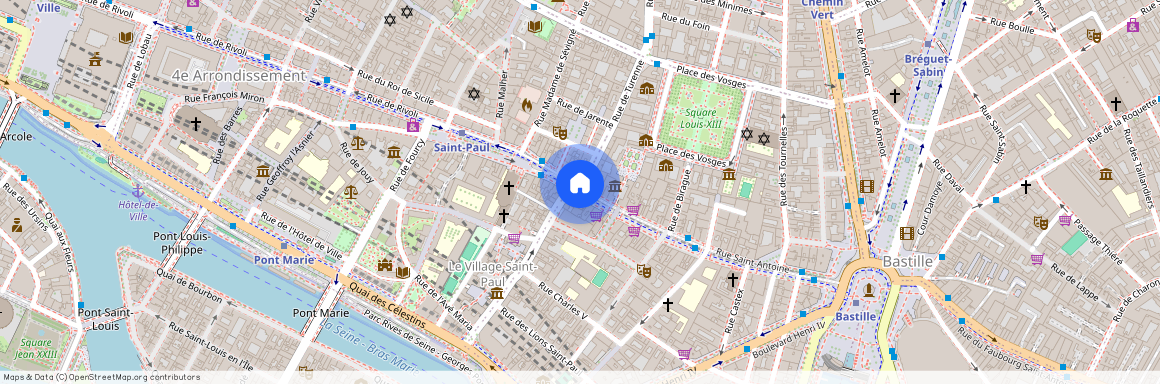 Rue Saint Antoine et Rue de Turenne 75004 Paris (4e arrondissement)