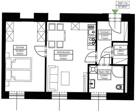 Ideale Pärchenwohnung mit zwei Zimmern - Provisonsfrei! - Photo 5
