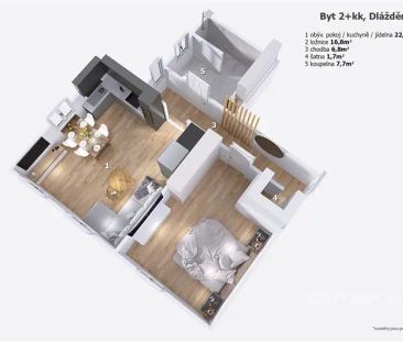 Pronájem stylového bytu 2+kk s parkovacím stáním, Liberec- Vratisla... - Photo 4