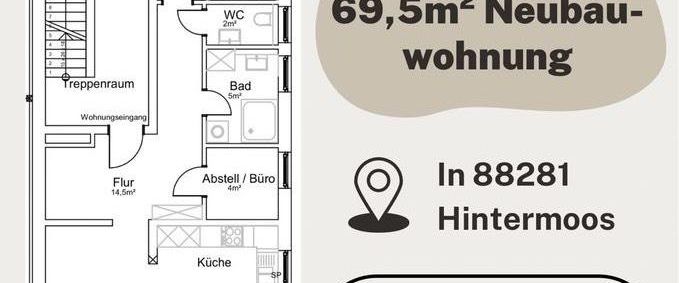2,5-Zimmer-Neubauwohnung in Hintermoos zu vermiten - Foto 1