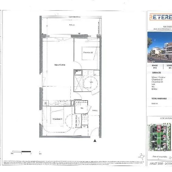 Appartement à louer 3 pièces 63.1m² - Photo 2