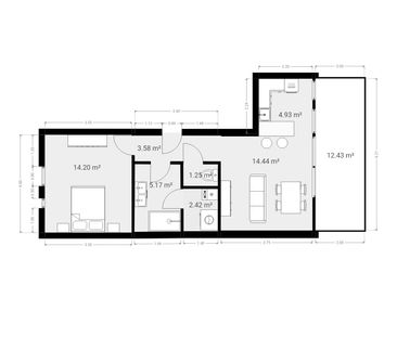 Appartement met 1 slaapkamer op de begane grond - Photo 6