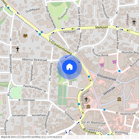 Centrum, 1217 MA, Albertus Perksteeg, Hilversum