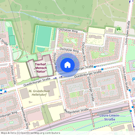 Quedlinburger Str. 65, 12627 Berlin OT Hellersdorf, Zur Karte
