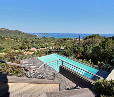 Villa à louer à Palombaggia, chambres climatisées, piscine chauffée. - Photo 4