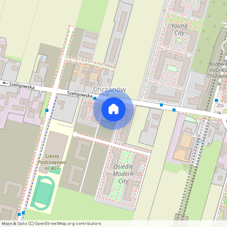 ul. Szeligowska, Chrzanów, Bemowo, Warszawa, mazowieckie