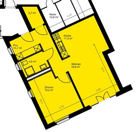 2.5 Zimmer, 66 m², EG - Photo 5