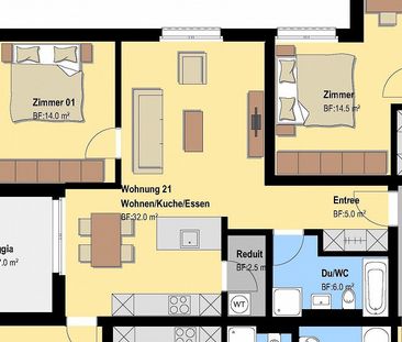 3.5 Zimmerwohnung in Marbach SG - Foto 3