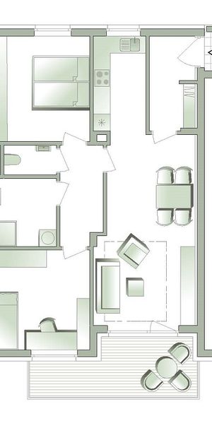Helle - 3-Zimmer-Wohnung im Obergeschoss mit Balkon u. Loggia - Photo 2