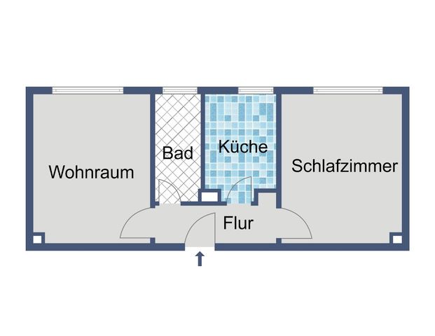 2-Zimmer-Erdgeschosswohnung mit Balkon - Foto 1