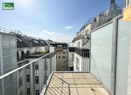 Klimatisierte Maisonette mit Weitblick-Dachterrasse in top Lage nahe U6, Millennium City und Donau! - Photo 3
