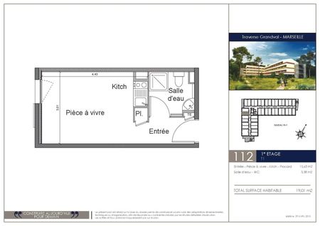 Location Appartement 1 pièce 19m² MARSEILLE 9ème - Photo 5