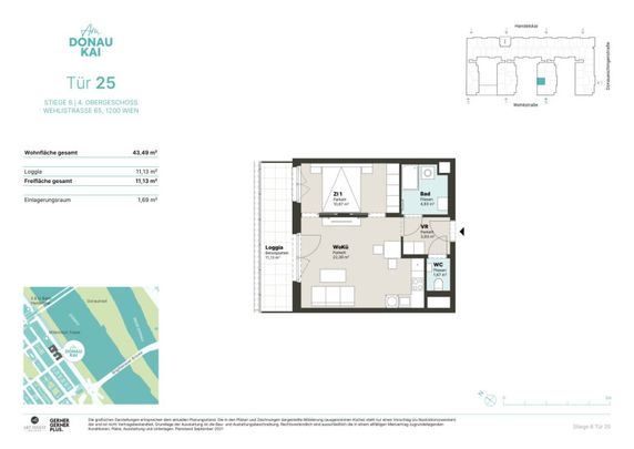 Moderne 2-Zimmer Wohnung mit Balkon und Einbauküche in 1200 Wien - Foto 1