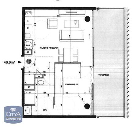 Location Appartement 2 pièces 46m² BORDEAUX 33800 - Photo 5