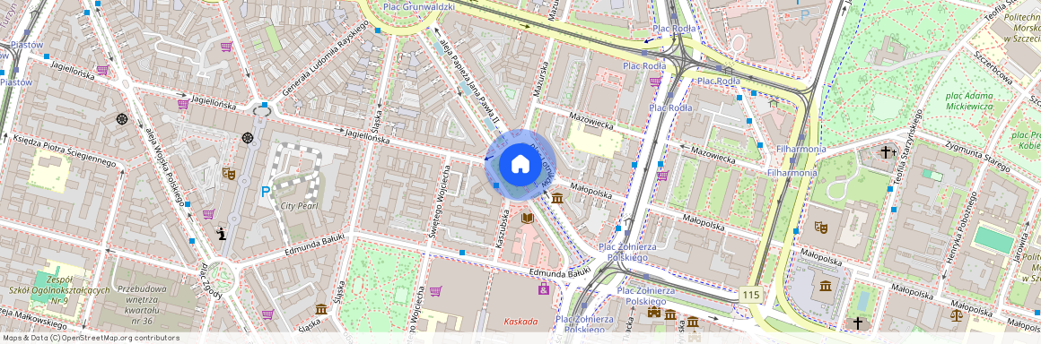 al. Wojska Polskiego, Centrum, Śródmieście, Szczecin, zachodniopomorskie