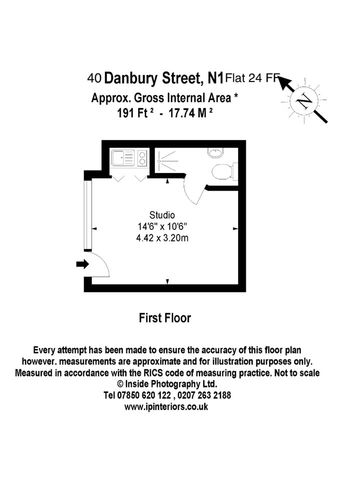 Studio Flat, Danbury Street, N1 - Photo 3