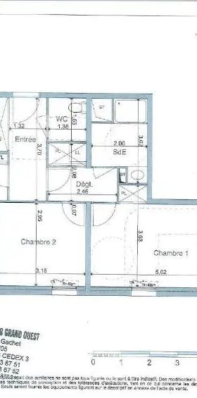 Appartement à louer 3 pièces 66.59m² - Photo 2