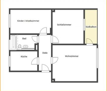 3 Zimmer Wohnung mit Südbalkon in ruhiger Lage zu vermieten! - Photo 2