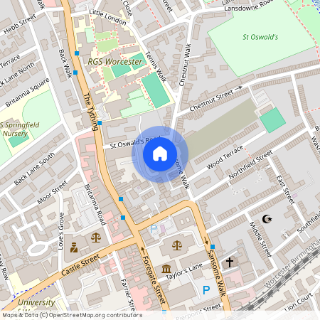 Chestnut Walk, Worcester, Worcestershire, WR1