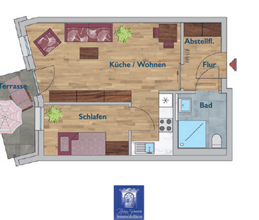Erstbezug! Hochwertig ausgestatte Neubauwohnung mit Terrasse und Fu... - Photo 1