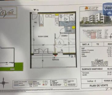 Appartement à louer 2 pièces 46.33m² - Photo 6
