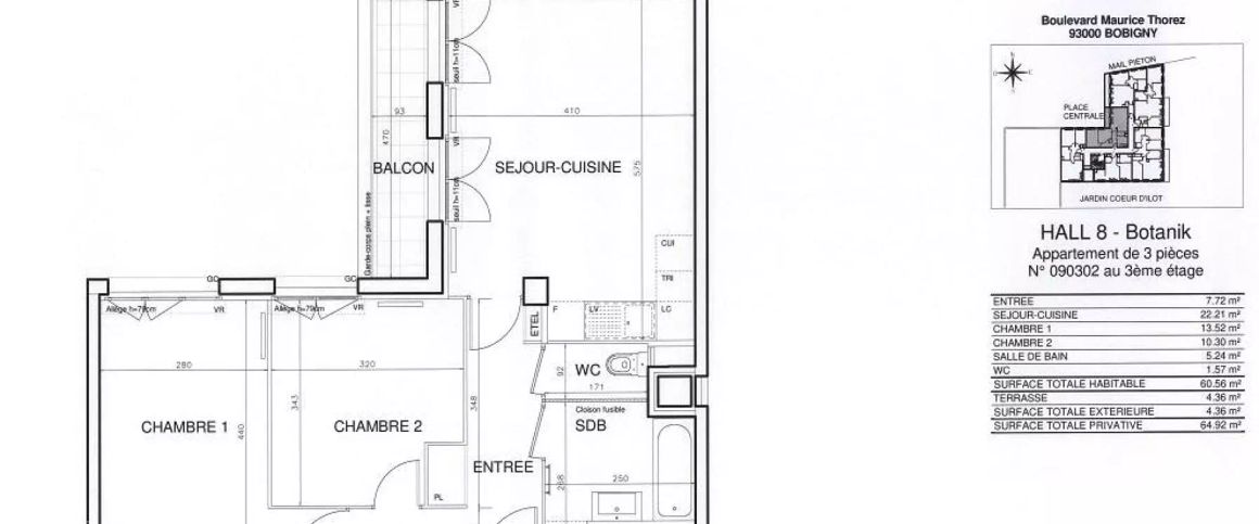 location Appartement T3 DE 60.7m² À BOBIGNY - Photo 1