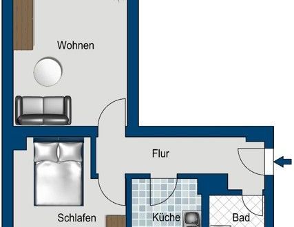 2 Zimmerwohnung mit Balkon sucht Nachmieter - Photo 1