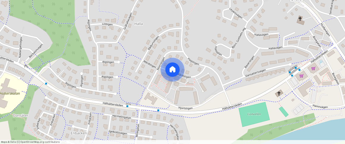 Mårdstigen, Borensberg