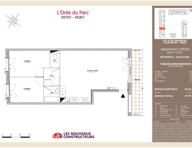 location Appartement T3 DE 65.34m² À MITRY MORY - Photo 1