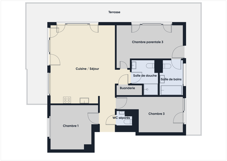 NEUF appartement de 4.5 pièces de 111m2 pondérés au 1er étage à Prilly - Foto 3