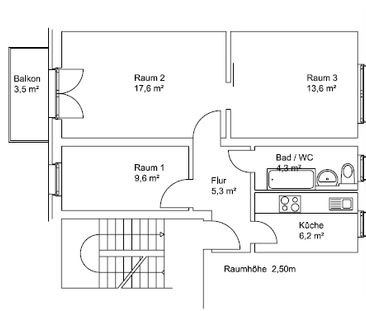 Wir renovieren für sie! Helle 3-Raumwohnung mit Balkon - Photo 1