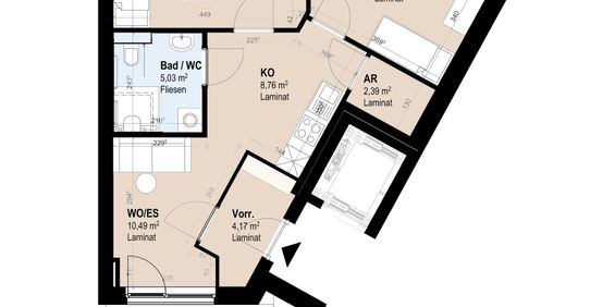 Neubauwohnung im betreuten Wohnen - Foto 3