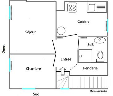 Location Appartement 2 pièces 29m² - Photo 5