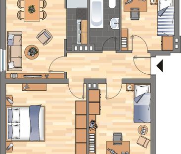 3-Zimmer-Wohnung in Wilhelmshaven Fedderwardergroden - Foto 1