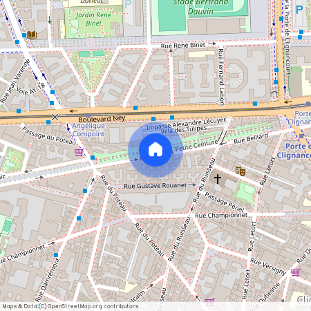 Boulevard Ornano entre Rue Championnet et Rue Belliard 75018 Paris (18e arrondissement)