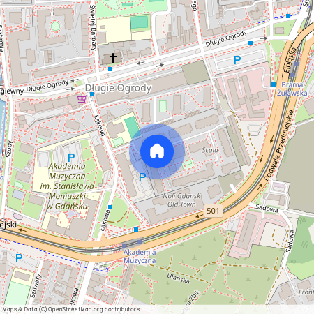 ul. Łąkowa, Śródmieście, Gdańsk, pomorskie