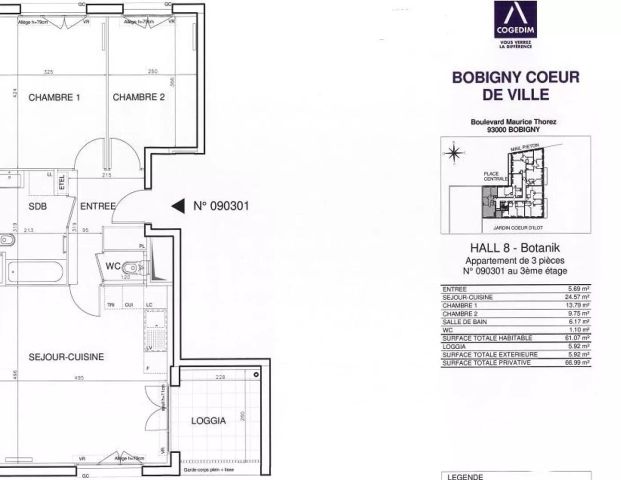 location Appartement T3 DE 61.2m² À BOBIGNY - Photo 1