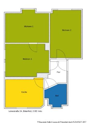 Ab Oktober 2024 bezugsfertige 3 Raum-Wohnung mit Tageslichtbad - Foto 1