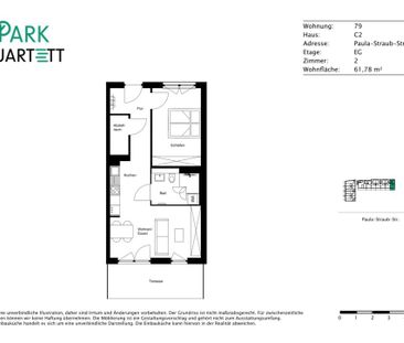 Ideal für Singels oder Paare: 2-Zimmer-Neubauwohnung mit EBK und Sü... - Photo 3