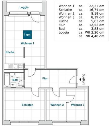 Aus einer 3 wird eine 4 Zimmer Wohnung! - Foto 1