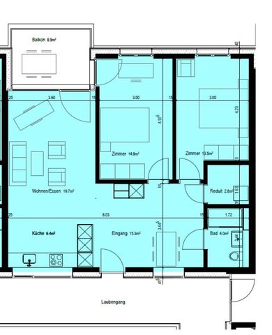 3.5-Zimmerwohnung, 2. Obergeschoss - Foto 5