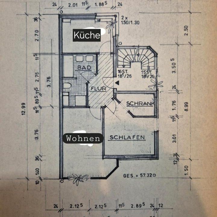 Schöne 2-Zimmer-Wohnung im 1. OG in ruhigem 3-Parteienhaus - Photo 1