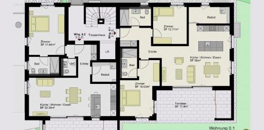 3.5 Zimmer, 97 m² - Foto 2