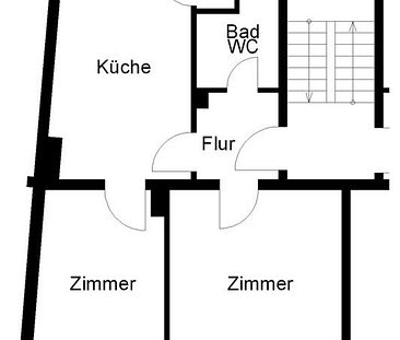 Zentral gelegene 2-Zimmer-Wohnung, WG geeignet! - Foto 3