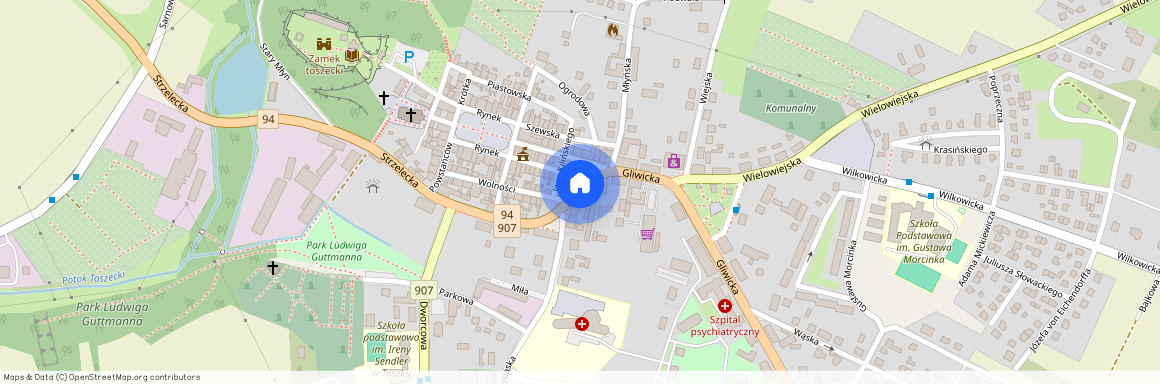 ul. Bolesława Chrobrego, Toszek, Toszek, gliwicki, śląskie