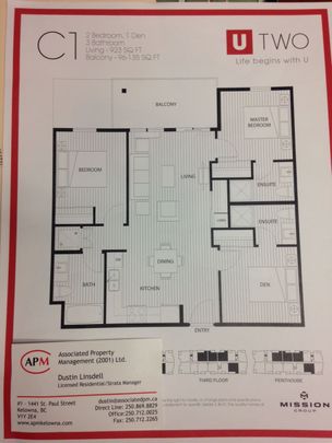 UBCO 3bed/3bath fully furnished condo in U2 Building - Photo 1