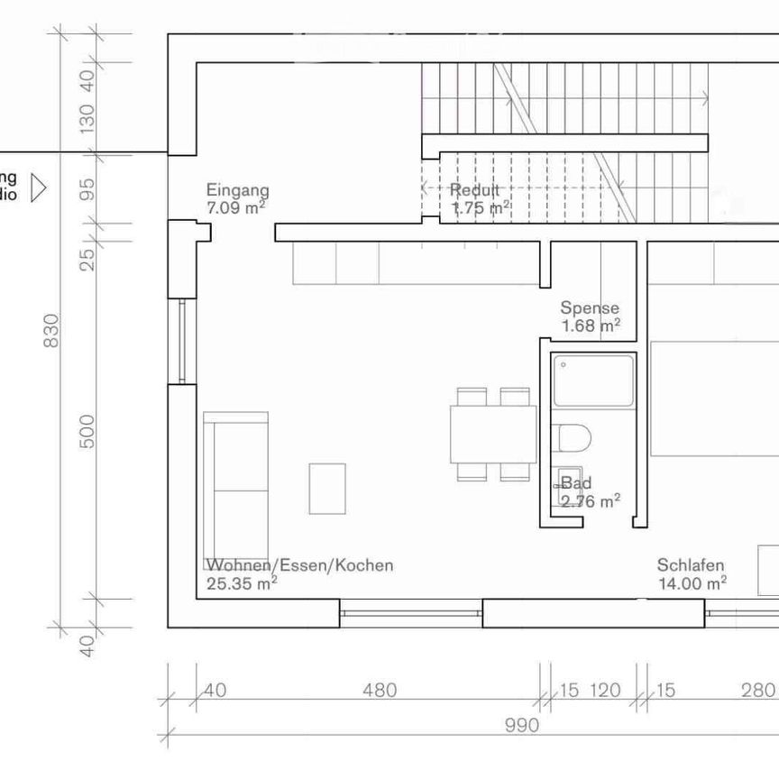 2.5 Zimmer, 44 m² - Photo 1