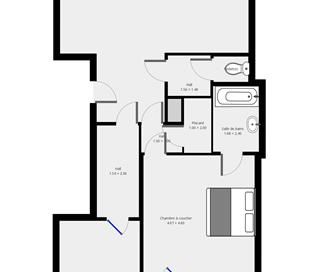Verhuur appartement 1 kamer, 106m² - Foto 6